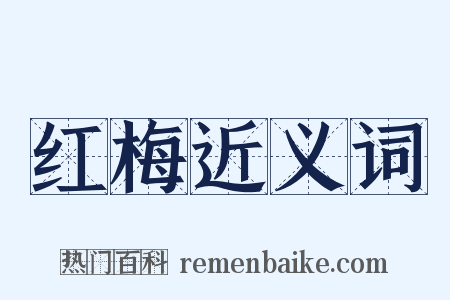 红梅近义词是什么意思的图片